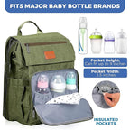 PILLANI Baby Diaper Bag Backpack - Large Bag for Boys & Girls, Waterproof Diaper Backpack - Travel Diaper Bags w/Changing Pad, Baby Registry Search & Shower Gifts - Essentials Must Haves Newborn Stuff