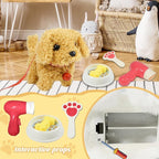 Plush Toys Walking Dog Toys That Can Walk, Bark and Wag Tail,Interactive Electronic Pet Toys Puppy with Leash,Easter Christmas Birthday Gift for Toddlers Kids