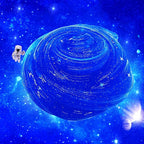 Super Galaxy Slime Kit, Blue Glitter Slime in a Variety of Shapes and Textures, Cosmic Starry Charm Includes Slime Kit Party Gifts.