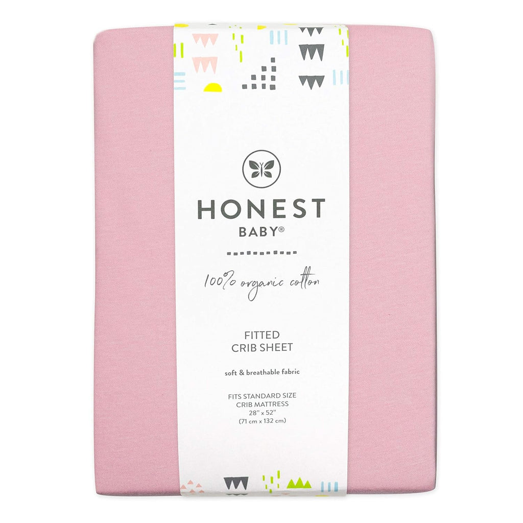 HonestBaby unisex-baby Fitted Crib Sheets Set Standard Mattress, 100% Organic Cotton Baby Boys, Girls, Neutral, 1 Pack - Pattern Play, One Size