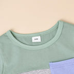 Baby Boy Clothes Toddler Boy Summer Outfits Short Sleeve Patchwork Top T-shirt & Pocket Pant Set 2 Piece 12 Months-4T