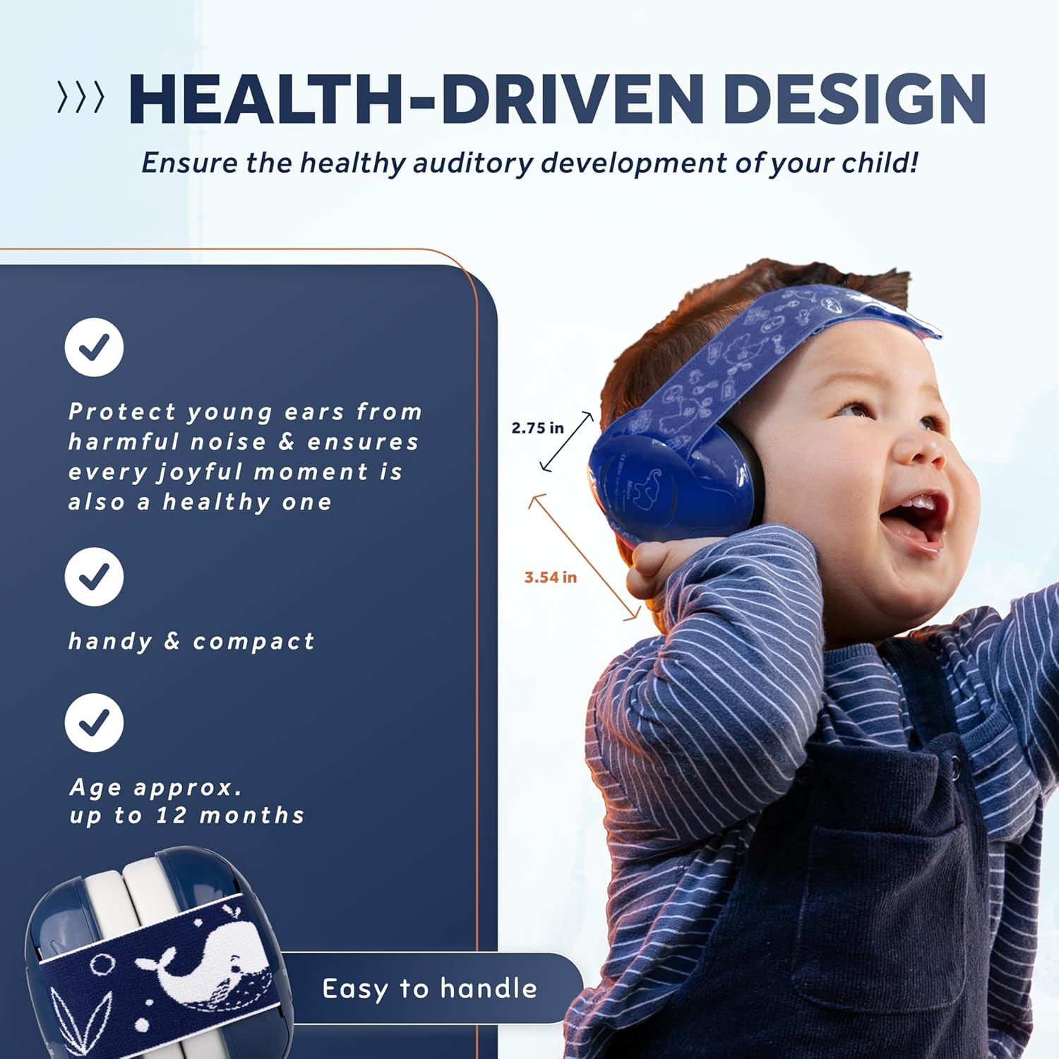 Schallwerk ® Mini+ Baby Ear Muffs – Infant Noise Cancelling Headphones, Toddler Ear Protection, Baby Headphones for Noise