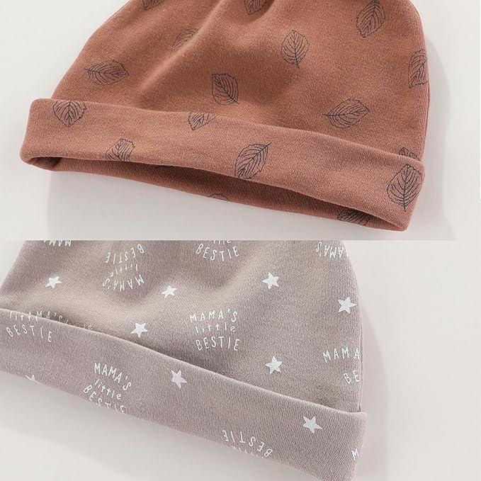 Newborn Baby Boy Girl Caps Mittens Socks Set Cotton Baby Essentials Accessories (Hats+Gloves+Socks)