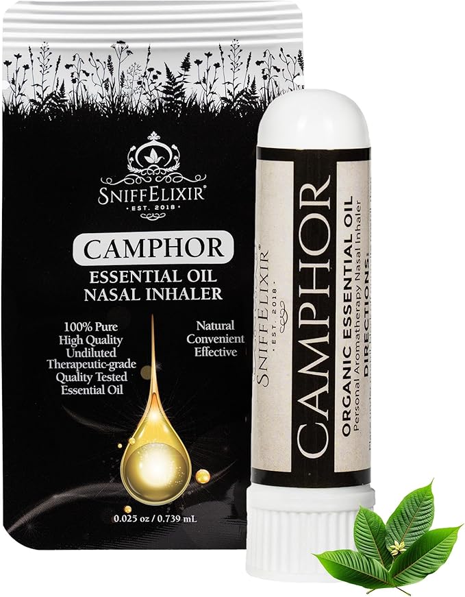 Chest Congestion & Mucus Relief Nasal Inhaler - Vapor Stick with Organic Camphor for Cough Support