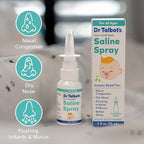 Dr. Talbot's Baby Saline Spray for Nasal Congestion, Dry Nose, and Mucus Flushing Relief - 1 fl oz - Gentle Pump Mist for All Ages
