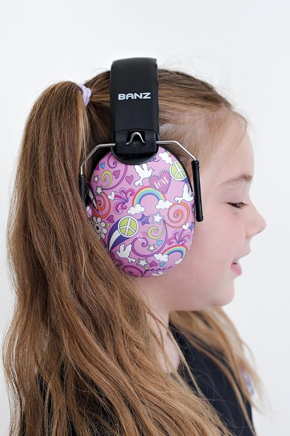 BANZ Kidz Earmuffs 2 Years & Older - Loud Noise Cancelling Kids Headphones & Toddler Ear Muffs, Size Adjustable