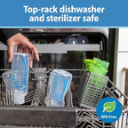 Dr. Brown's Natural Flow Anti-Colic Options+ Special Edition Pink Baby Bottle Gift Set with Soft Sippy Spout Transition Cup, Flexees Teether, Bottle Cleaning Brush and Travel Caps