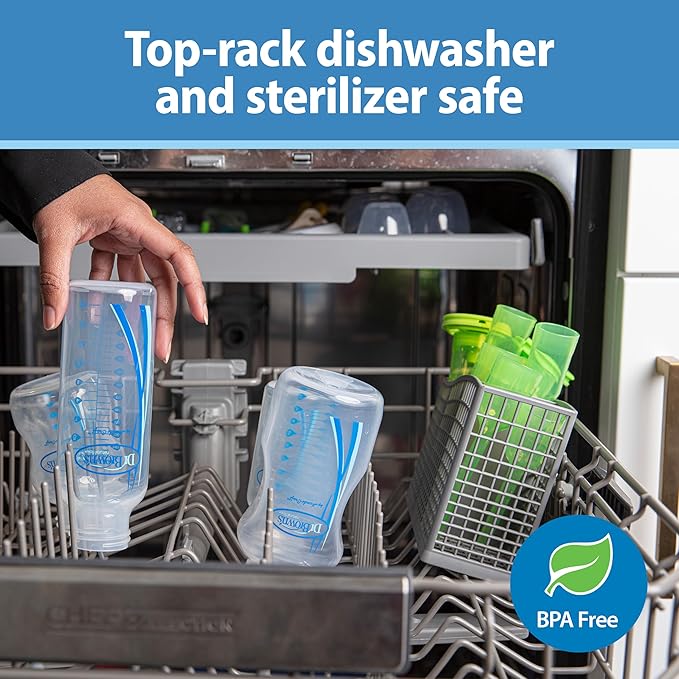 Dr. Brown's Natural Flow Anti-Colic Options+ Special Edition Pink Baby Bottle Gift Set with Soft Sippy Spout Transition Cup, Flexees Teether, Bottle Cleaning Brush and Travel Caps