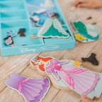Melissa & Doug Disney Ariel Magnetic Wooden Dress-Up Doll Pretend Play Set (35 Pieces) Magnetic Dolls, Pretend Play & Preschool Toys for Kids Ages 3+
