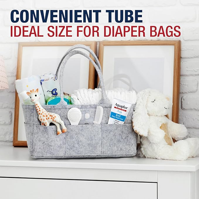 Aquaphor Baby Diaper Rash Cream, 3-in-1 Diaper Rash Relief, 3.5 Oz Tube, (Pack of 3)