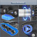 Robot Tracked Tank Car Chassis, Shock Absorbing Robot Chassis Full-Metal Robotic Moving Platform Track for RaspberryPi Arduino Jetson Microb DIY Maker Smart Robot Car Learning Kit