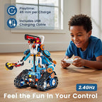 5 in 1 RC Robot Building Kit, APP & Remote Control Robotics Kit, Science Project Kit & STEM Toys for Ages 8-13, Gifts for 8 Year Old Boys Girls