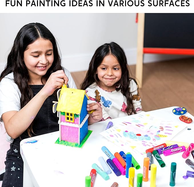 JOYIN 36 Colors Washable Tempera Paint Sticks, Art Supplies, Paint for Kids, Quick Drying and No Mess Arts Project, Gifts for Kids and Artists