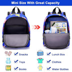 Accmor Toddler Backpack Leash with Anti Lost Wrist Link, Cute Mini Child Walking Harnesses Keep Kids Close Back Pack Rope Tether Rein for Baby Boys (Blue/Dino)