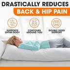 Cheer Collection L Shaped Pillow - Pregnancy Body Pillow - Maternity Pillow for Pregnant Women - Snuggle Pillow for Adults - Body Pillow for Side Sleeper - J Pillow Full Body Support for Side Sleeping