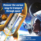 Science4you NASA Super Rocket Launcher - Space Game with 13 Experiments for Kids, Make Your Own Scientific Rockets and Launch Them up to 20 Metres High, Gift for Boys and Girls 8+ Years Old