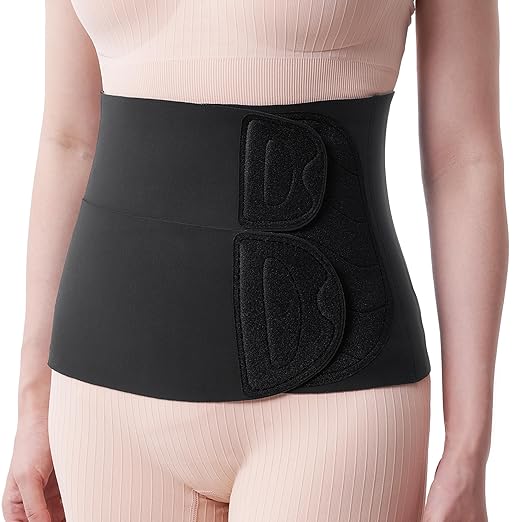 Momcozy Ergowrap Postpartum Belly Band for Natural and C-Section Recovery, Abdominal Binder with 3D Abdomen Lifting & Ergonomic Back Support, Seamless Belly Wrap Shapewear for Post Surgery Recovery