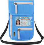 Neck Wallet Lightweight RFID Blocking Waterproof Travel Pouch for Women Men