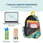 Wildkin 15-inch Kids Backpack – Durable, Padded, Adjustable for School & Travel - Party Animals