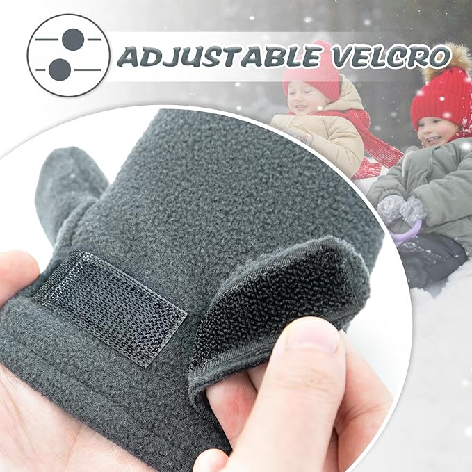 BAVST Baby Toddler Winter Mittens Girls Warm Fleece Lined Gloves Kids Sherpa Lined Mittens for Boys