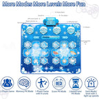 Kids Dance Mat Toys - 2-Player Dance Pad Gifts for Girls Boys Toddlers 3 4 5 6 7 8 9 + Year Old Electronic Dancing Mat Floor Games Toy with Music Light Christmas Birthday Gift (Frozen Blue)