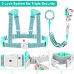 Accmor Toddler Harness Leash, Reflective Kid Harness with Anti Lost Wrist Link, Harness Leash for Toddlers, Child Walking Harness Kids Leash Wristband Belt with Lock for Baby Boys Girls to Outdoor