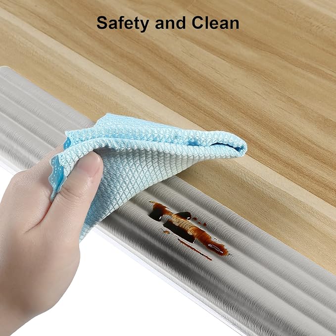 Baby Proofing Edge Protector 6.6 feet with 3M Strong Adhesive Pre-Taped, Baby Proof Padding Extra Wide Edge Safety Guards for Sharp Edges, Table, Desk- Grey