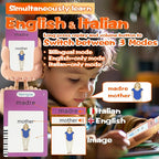 Talking Flash Cards for Kids - Italian Bilingual English Flashcard for Toddlers 3-12, Test Mode, 510 Sight Words, Audible Pocket Speech, Sensory Toys for Autism, Boys Girls Gifts (Italian)