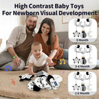 Car Seat Toys for Babies 0-6 Months,Hanging Rattle Toys for Crib Mobile, Baby Spiral Hanging Stroller Black and White High Contrast Toys for Newborn 0 3 6 9 12 Months Baby Boys Girls (Bug)