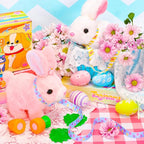 Tagitary Plush Bunny Toys for Kids - Interactive Electronic Rabbit with Sounds, Wiggling Ears, Hopping Motion, Leash - Perfect for Easter, Christmas, or Birthday Gifts