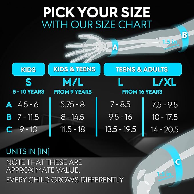 SKATEWIZ Skateboard Pads Protective Gear Set for Kids - Smash - Roller Skate Pads [6pc] - Elbow Pads Roller Derby and Knee Pads Kids Skating with Wrist Guards for Kids and Adults