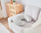 Nursing Pillow, Plus Size Breastfeeding Pillow Original Support for Baby Boys Girls Breastfeeding Essentials, with Removable Soft Cotton Cover (Light Grey, Standard (23.62*18.11*5.91 Inches))