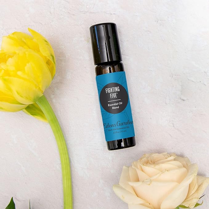 Edens Garden Fighting Five Essential Oil Roll-On Blend- 100% Pure Premium Grade, Natural, Therapeutic, Aromatherapy, Kid & Skin Safe, The Best for Travel, Wellness Pre-Diluted 10 ml (.33 fl oz)