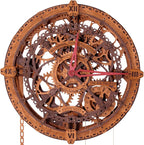 WOODEN.CITY Steampunk 3D Puzzle Clock – DIY Mechanical Wall Clock Kit for Adults – Unique Engineering Gift and Vintage Decor