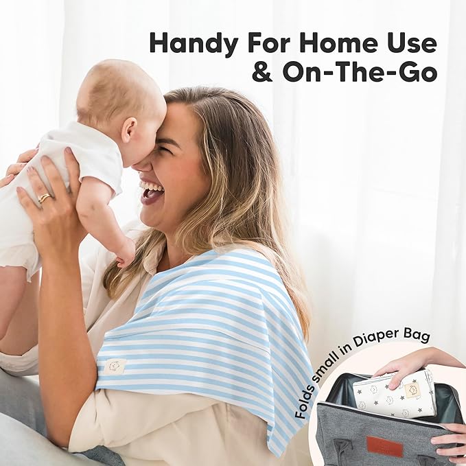 Organic Burp Cloths Baby Boy, Girl - 6-Pack Large Cotton Burping Cloths for Babies, Spit Up Rags, Super Absorbent, Ultra Soft Newborn Rag, Gender Neutral, Machine Washable, Durable(Constellation)