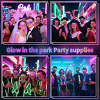 108 PCs LED Glasses,Light Up Glasses,Glow Glasses Glow In The Dark Party Supplies Suitable For Kids/Adults, 3 Light up Modes, 5 Neon Colors Rave Party,Wedding, Birthday, Concert, New Year, Carnival