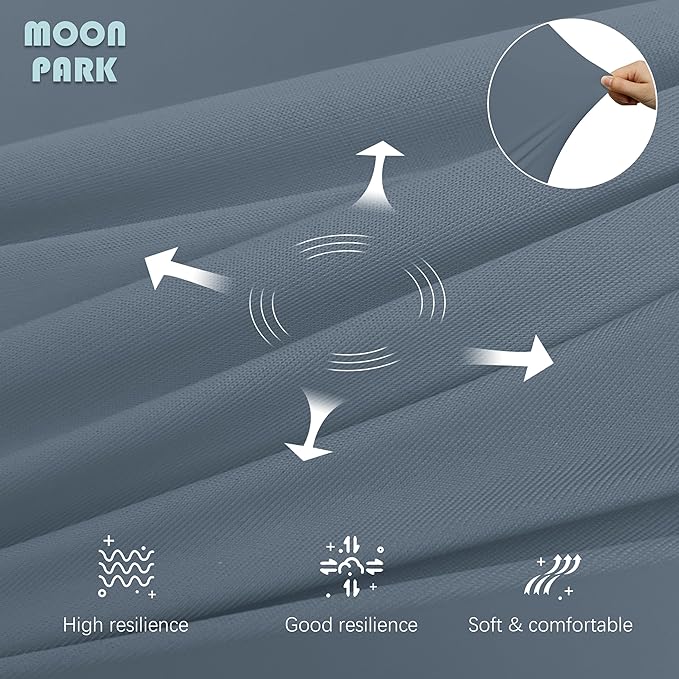 MOON PARK Pregnancy Pillows for Sleeping - U Shaped Full Body Maternity Pillow with Removable Cover - Support for Back, Legs, Belly, HIPS - 65 Inch - Grey - Cooling Cover