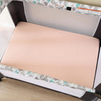 david's kids Muslin Mini Crib Sheets, 2 Pack Cotton Pack N Play Sheets for Boys Girls Neutral, Soft Breathable Baby Sheets Fit Pack N Play, Playard and Mini Crib Mattresses, Rainbow