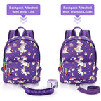 Accmor Toddler Harness Backpack Leash, Cute Baby Unicorn Backpacks with Anti Lost Wrist Link, Adorable Mini Child Backpack Leashes for Walking, Keep Kids Close Backpack Rope Tether Rein for Girls