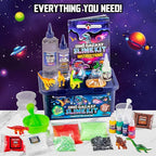 Original Stationery Dinosaur Galaxy Slime Kit for Boys - Multicolor Glow-in-The-Dark & Glitter Slime for Kids - DIY Craft & Birthday Gift