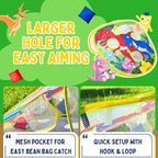 2-in-1 Dinosaur & Animal Bean Bag Toss Game – Double-Sided 27" Target Board with 6 Bean Bags – Outdoor & Indoor Toy for Toddlers & Kids Ages 3-6 – Birthday Gift - Amazon Exclusive