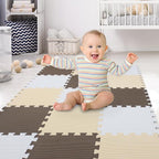 XMTMMD Baby Play MAT - Interlocking Foam Pads Kids Rug Floor Tile - Crawling & Gym Mat