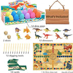 Dino Fossil Eggs Dinosaur Toys - 12 Dinosaur Eggs Dig Excavation Kit w Play Mat for Kids Ages 5-7 Easter Basket Essentials STEM Toy Christmas Birthday Gift for Boys Girls 3 4 5 6 7 8 + 8-13 Years Old