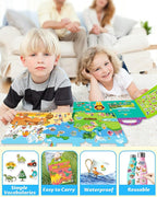 Reusable Sticker Book for Toddlers 2-4 Years, Stickers for Kids, Toddler Sticker Book Ages 1-3, Toddler Craft Activities, Toddlers Travel Toys Ages 2+ Boy Girl Birthday Gifts