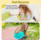 1000X Handheld Microscope for Kids 4K 2.0" Screen Rechargeable Mini Pocket Digital Microscopes w/Slides Kit Portable Edu Gift Age 4-6 8-12 Children Students (Yellow)