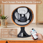 LAREX Baby Swing to Toddler Electric Infant Swing Portable for Newborn Boy Girl, 5 Sway Speeds with Remote Control, 12 Preset Melodies and Bluetooth, 0-6 Months Max 20 Lbs (Gray)