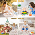 Inflatable Seat for Toddlers 3-36 Months, Built-in Air Pump, Summer Support Seat for Sitting Up, Shower Floor Seater