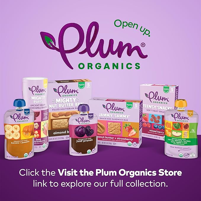 Plum Organics Mighty 4 Organic Toddler Food - Strawberry, Banana, Greek Yogurt, Kale, Amaranth, and Oat - 4 oz Pouch (Pack of 4) - Organic Fruit and Vegetable Toddler Food Pouch