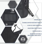 VENTURE 4TH Passport Holder Neck Wallet with RFID Blocking Nylon Lining - Hidden Neck Pouch for Travel (Pure Black)