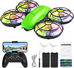 Kids Drone with Camera – Mini Rc Toy for Boys, Beginners, Birthday Gifts for Boys and Beginners,Quadcopter Light Toy With 2 Batteries,Rc Drone Indoor Small Helicopter,Altitude Hold